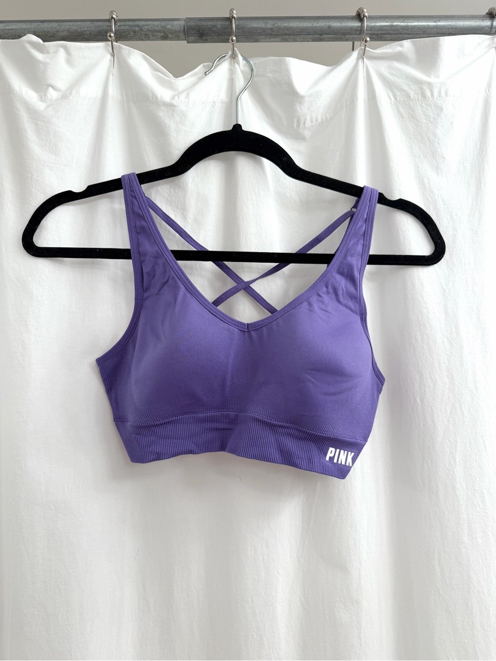 PINK Victoria's Secret Lavender Purple Crisscross Sports Bra